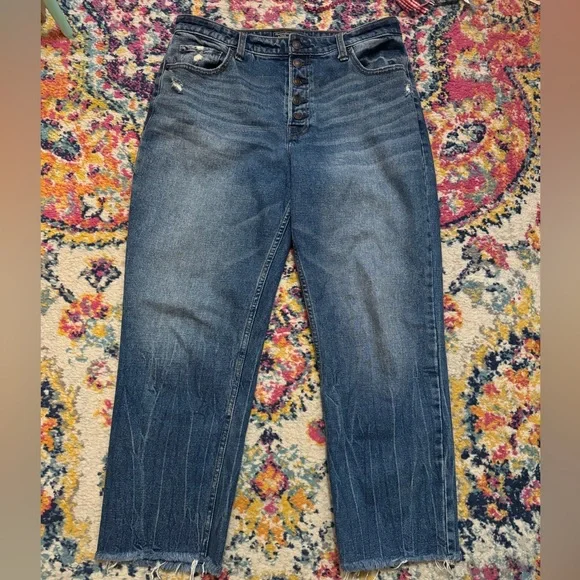 Abercrombie & Fitch A&F Simone High Rise ankle Straight 31 | 12R - Picture 1 of 5